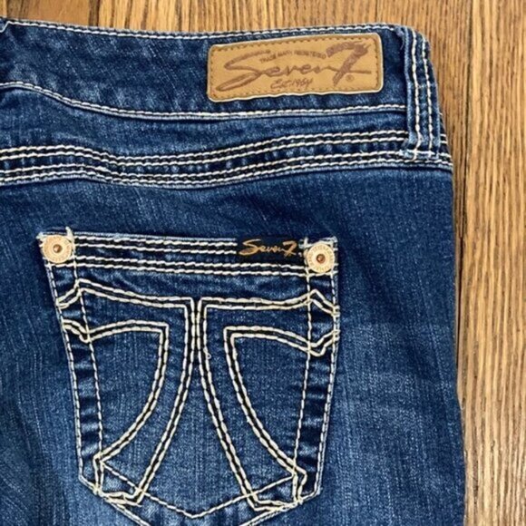 Seven7 Blue Straight Leg Blue Jeans size 10​​​​​​​​ - Picture 5 of 15